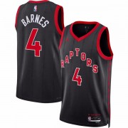 Toronto Raptors NBA Basketball Drakter 2022-23 Scottie Barnes 4# Svart Statement Edition..